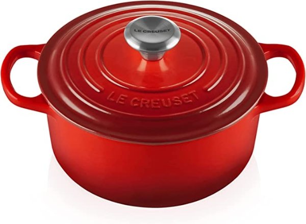 红色圆形铸铁锅 37 cm, 6.6 L2