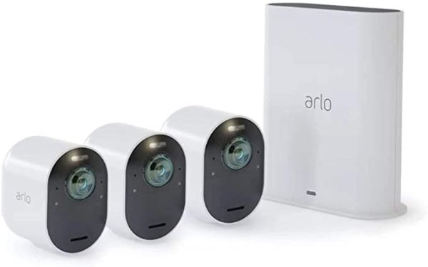 Ultra 4K UHD Wire-Free Security 3 Camera System, 