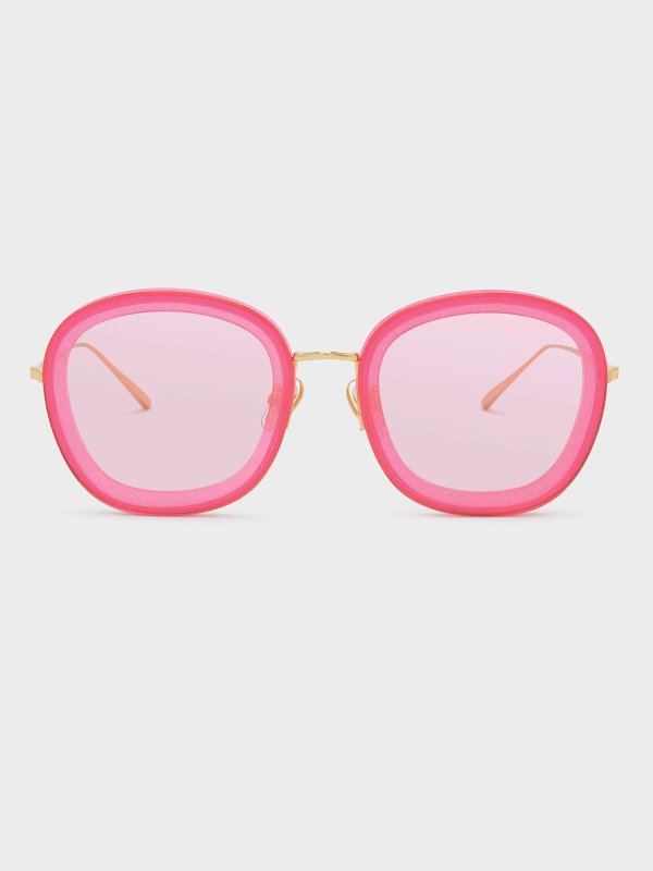 Pink Acetate Butterfly Frame Shades