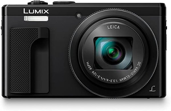LUMIX TZ80 4K 微单相机，30 倍光学变焦镜头和取景器，黑色 (DMC-TZ80GN-K)