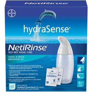 史低价：hydraSense NetiRinse 2合1洗鼻器+60袋洗鼻盐套装