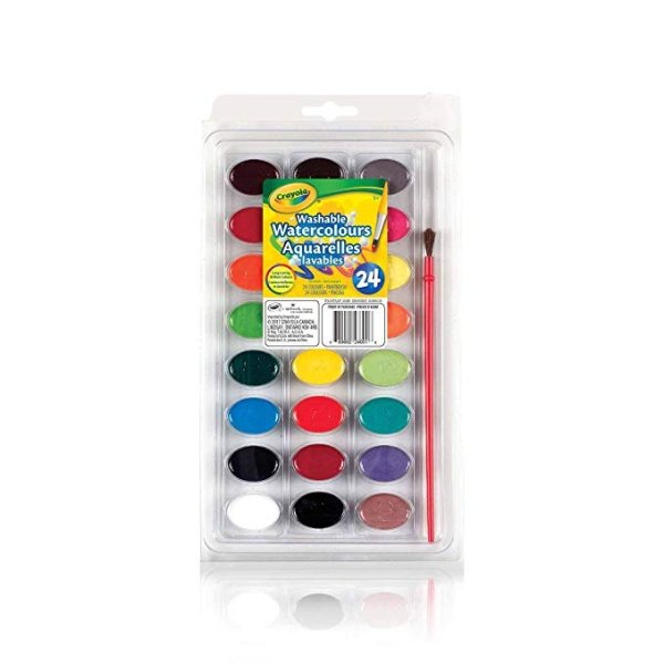 24色水彩颜料带画笔