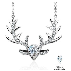 J.Rosée "Deer Antler" 925纯银3A锆钻项链