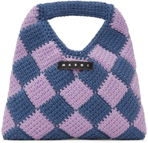 蓝紫色编织包