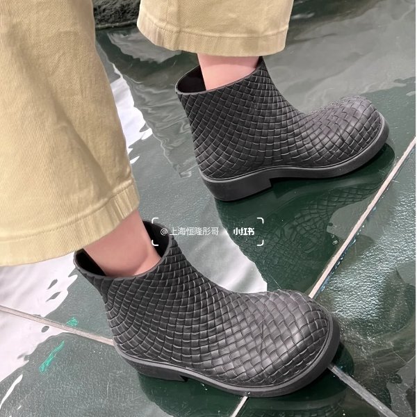编织纹雨靴