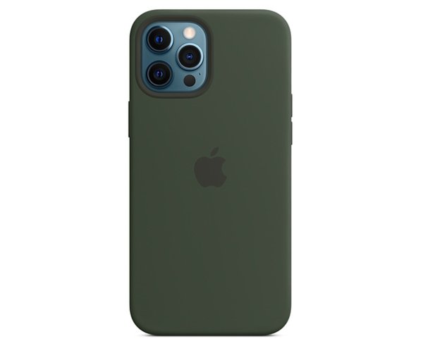 Silicone Case w/ MagSafe For iPhone 12 Pro Max - Cyprus Green
