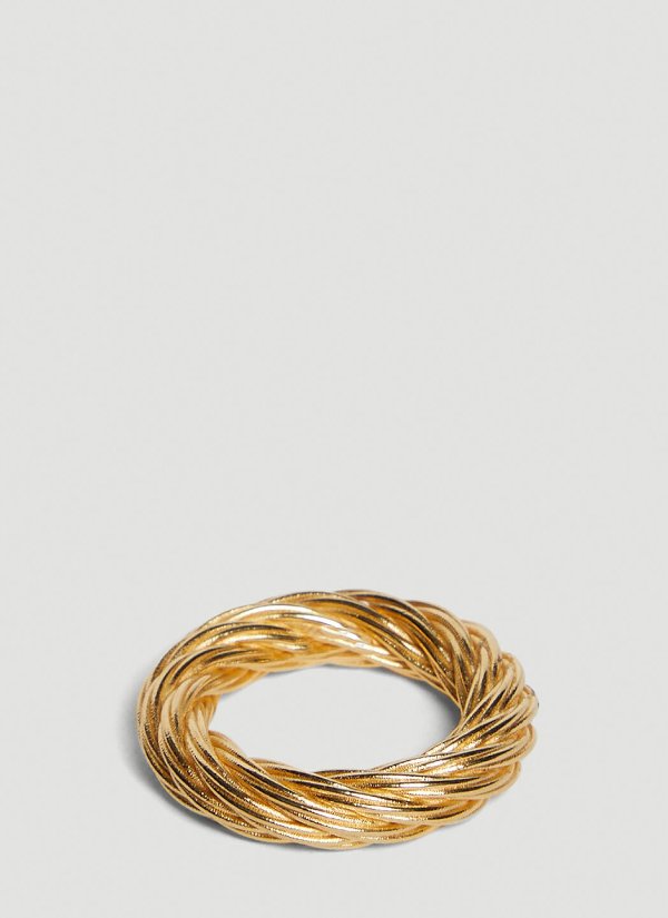 金色绳索戒指