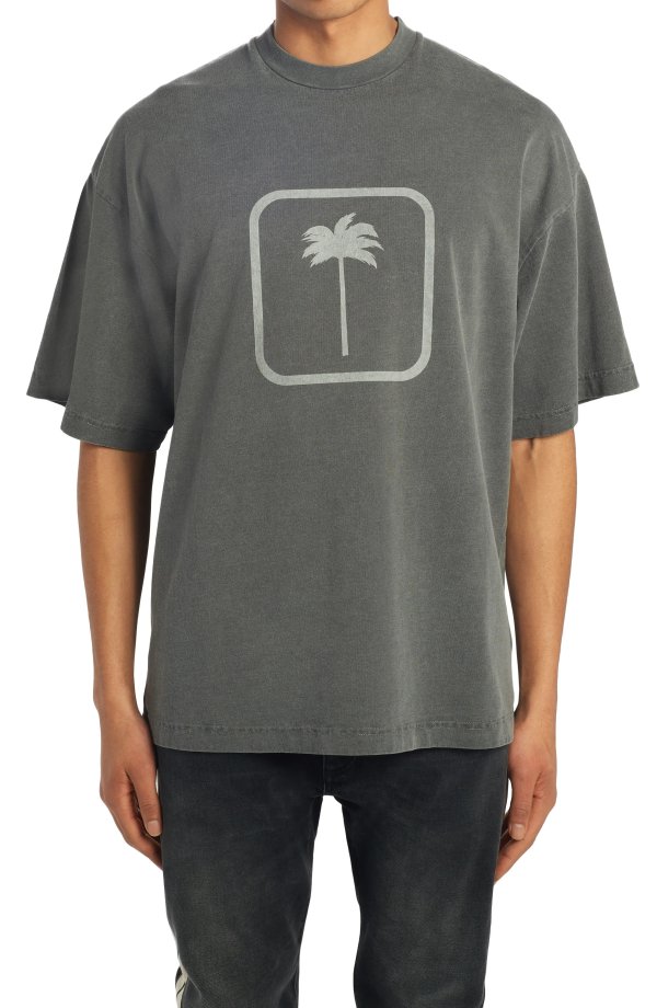 棕榈树印花T恤