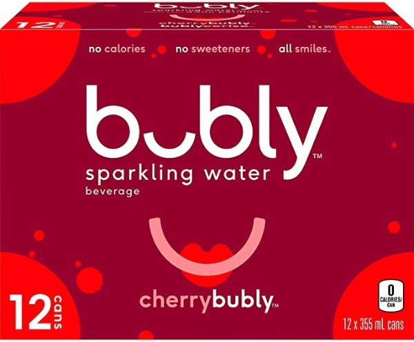 bubly 气泡水 樱桃味 12x355ml