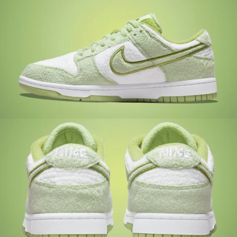 Nike Dunk Low 毛绒哈密瓜奶乎乎雾霾绿麂皮秋冬氛围感11月22日发售定价