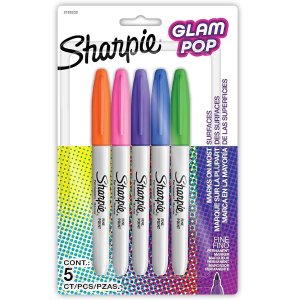 💥史低价💥：Sharpie Glam POP 永久性尖头彩色记号笔  5支装