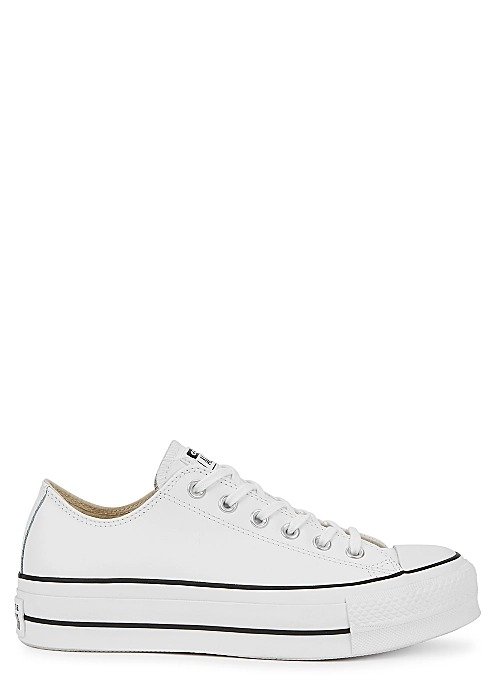 All Star Lift white leather sneakers