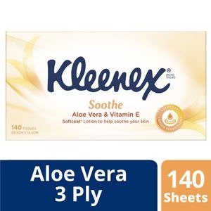 Kleenex 3 Ply Aloe Vera Extra Care Facial Tissues | Coles Online