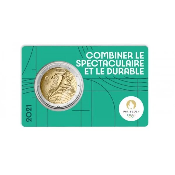 2024 巴黎奥运会2欧元纪念币 5