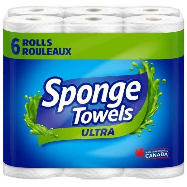 SpongeTowels Ultra 厨房纸 6卷装