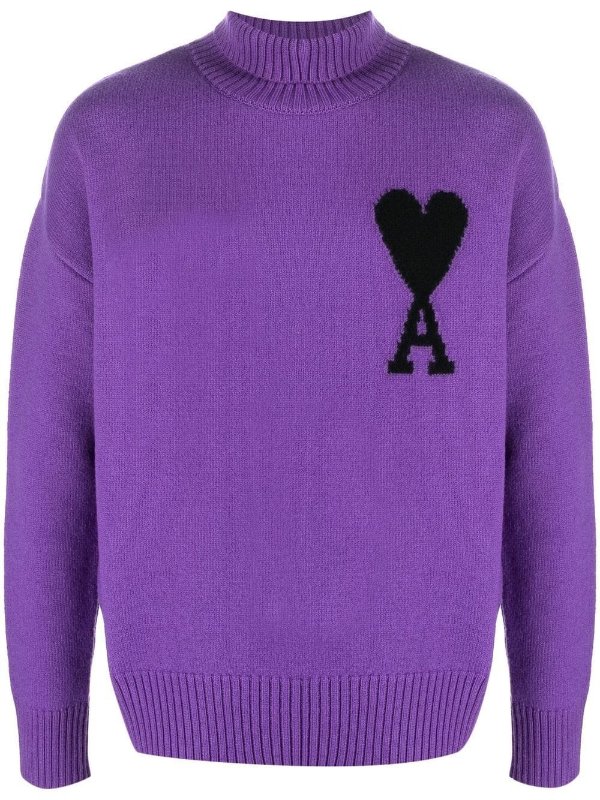 新款紫色毛衣