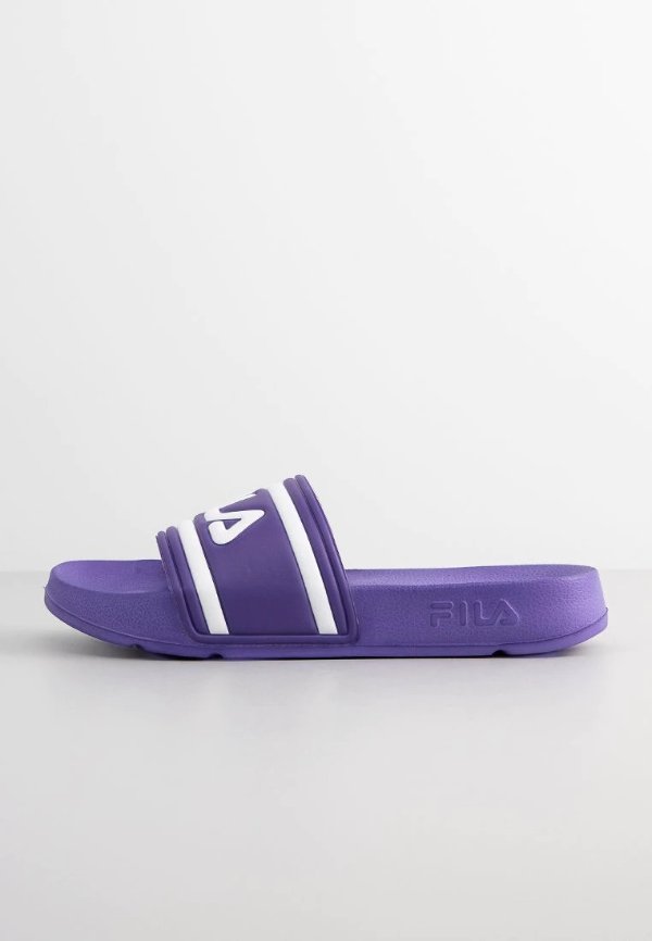 紫色logo拖鞋