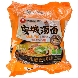 Nongshim NS02321S 农心安城汤面味增香菇味 4包