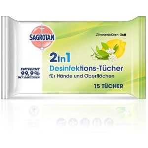 Sagrotan 柠檬花香味消毒湿巾热促 去除99.9％的细菌病毒
