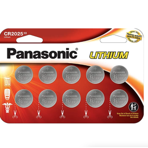 Panasonic 3.0伏锂纽扣电池 CR2025 10个装