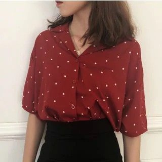 Dotted Short-Sleeve 上衣