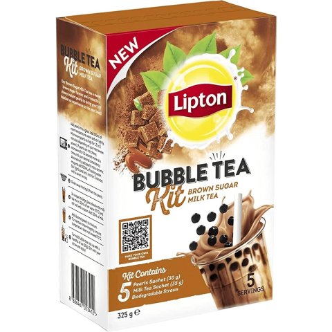 Bubble Tea Brown Sugar Milk Tea Kit with Pearls Drink 5 Sachets 黑糖珍珠奶茶