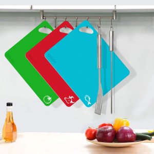 Olivivi 超厚柔性塑料切菜板6件套 食物图标区别 洗碗机可洗