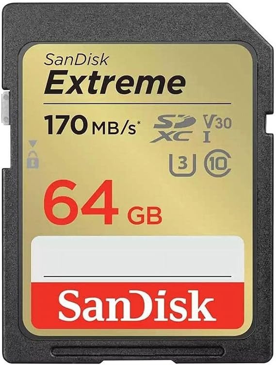64GB Extreme SDXC UHS-I SD卡 - C10, U3, V30, 4K, UHD, SD Card - SDSDXV2-064G-GNCIN