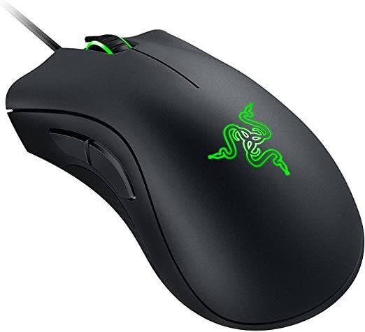 DeathAdder Essential Gaming Mouse: 6400 DPI Optical Sensor - 5 Programmable Buttons - Mechanical Switches - Rubber Side Grips - Classic Black