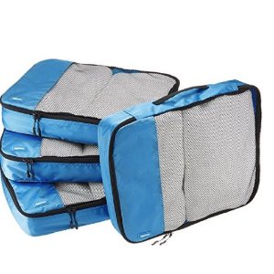 AmazonBasics 旅行整理袋4件套 -蓝色