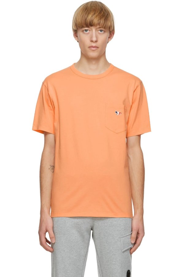 Orange Fox Patch T-Shirt