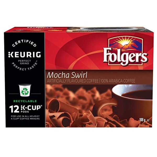Folgers 胶囊咖啡12个Mocha Swirl口味