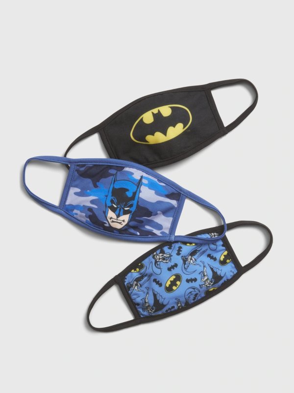 儿童蝙蝠侠口罩3只装