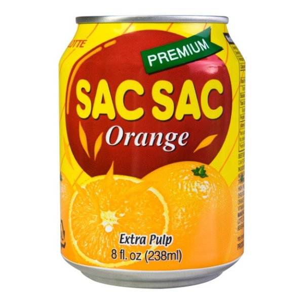 韩国LOTTE乐天 SAC SAC 粒粒VC橙汁饮料 238ml