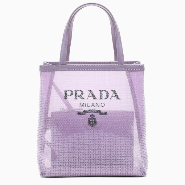 Lilac sequined Prada Holiday 托特包