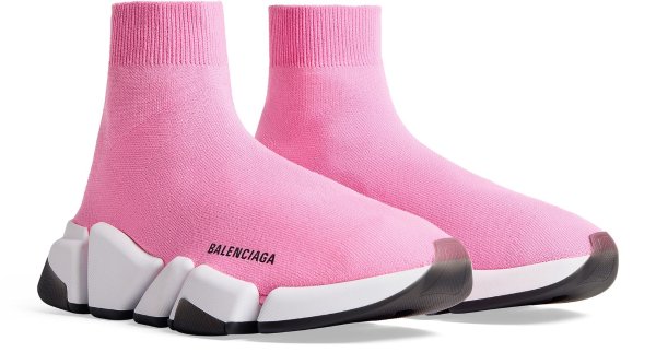 深粉色袜子运动鞋