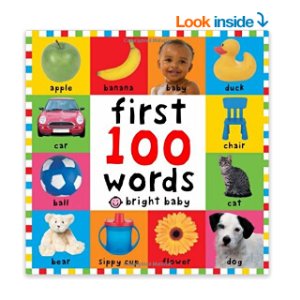 销量冠军！Big Board First 100 Words 宝宝一百个单词硬板书
