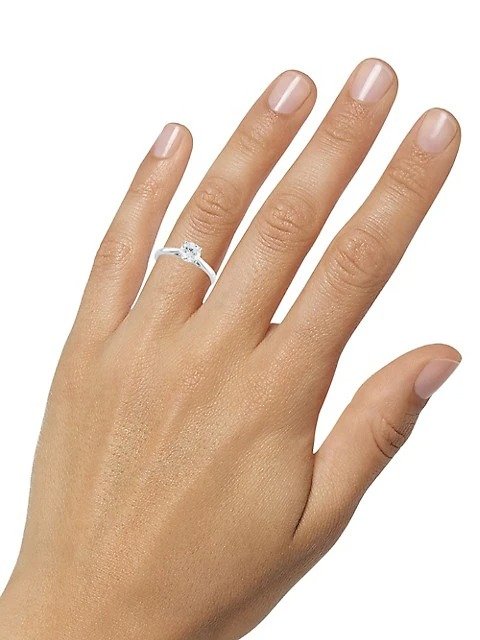 14K White Gold & 1 CT. T.W. Round-Cut Lab-Grown Diamond Solitaire Ring