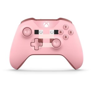 女生专属： Xbox One S 超萌无线手柄 我的世界粉色小猪