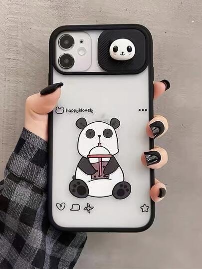 熊猫奶茶手机壳