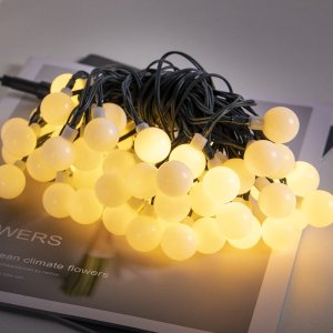 Elocupwe 太阳能LED圆球氛围灯串 10.8米 60个灯泡