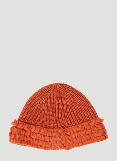 羊毛绒线帽 橙色