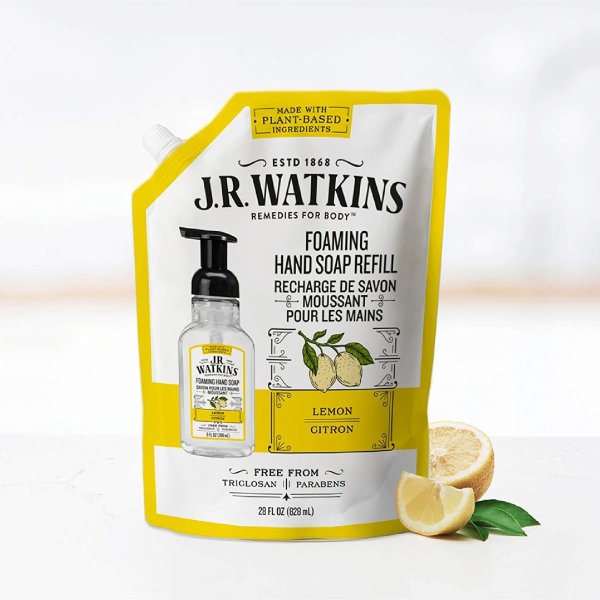 J.R. Watkins 清新柠檬洗手液替换装828ml