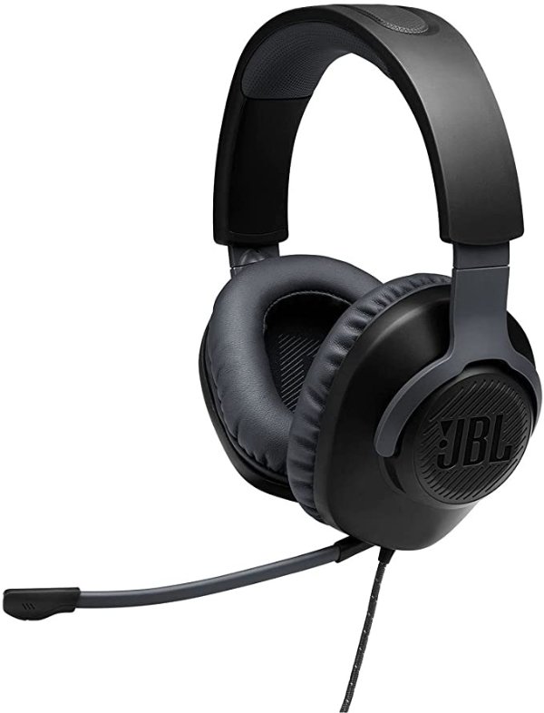 JBL Quantum 100 头戴式游戏耳机 黑色