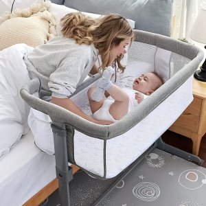 TCBunny 2合1婴儿摇床 通过ASTM认证 安全可靠且便携