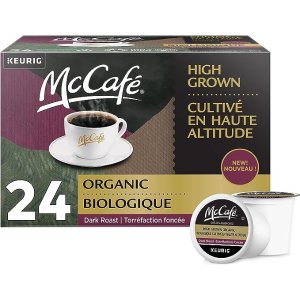 2箱/$37.99e High Grown 有机 K-Cup 咖啡包，深度烘焙，24 个