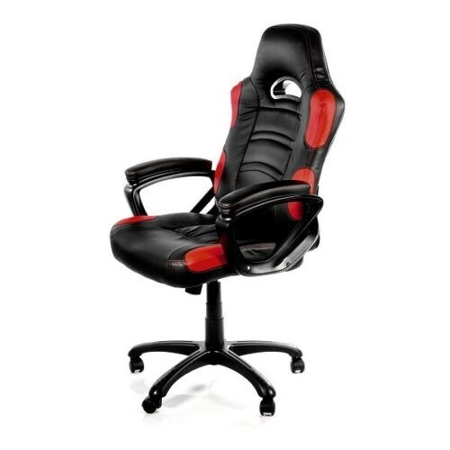 Black & Red Enzo Adjustable Ergonomic Motorsports Inspired Desk Chair