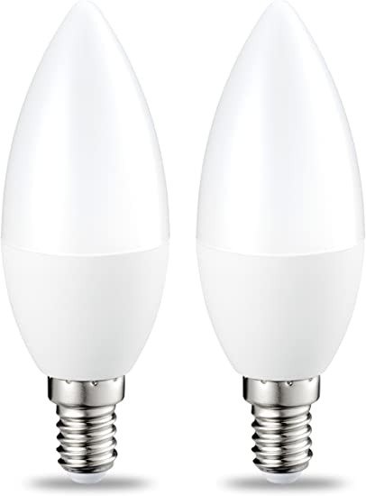 E14 LED灯泡 透明蜡烛形状 色温可调 2支装