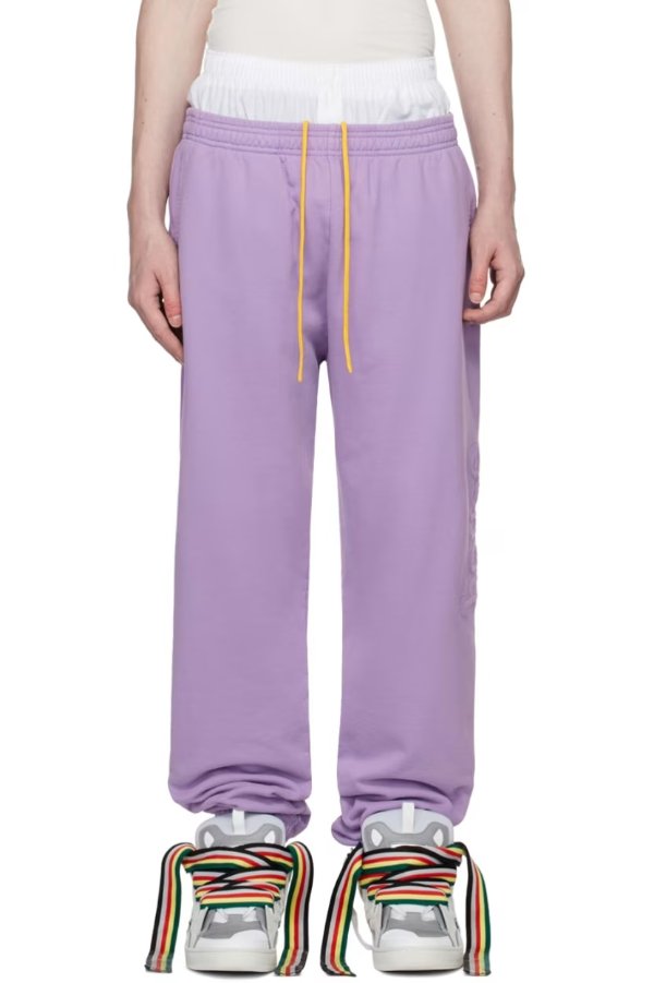 紫色卫裤