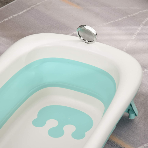 折后€34 指导价€47HOMCOM 婴儿折叠浴盆 0-3岁 材质安全 折叠收纳 稳固防滑